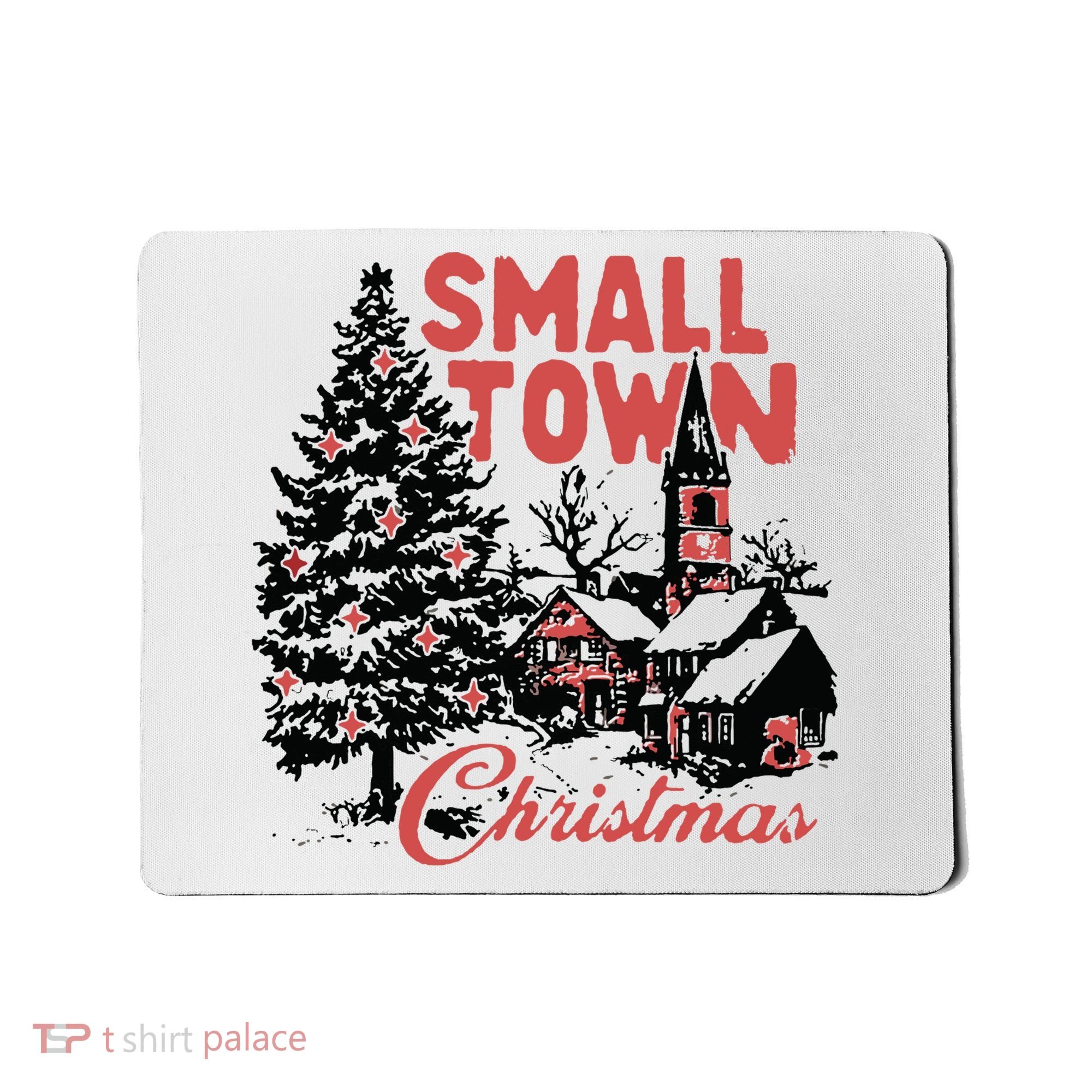 Retro Small Town Christmas Mousepad