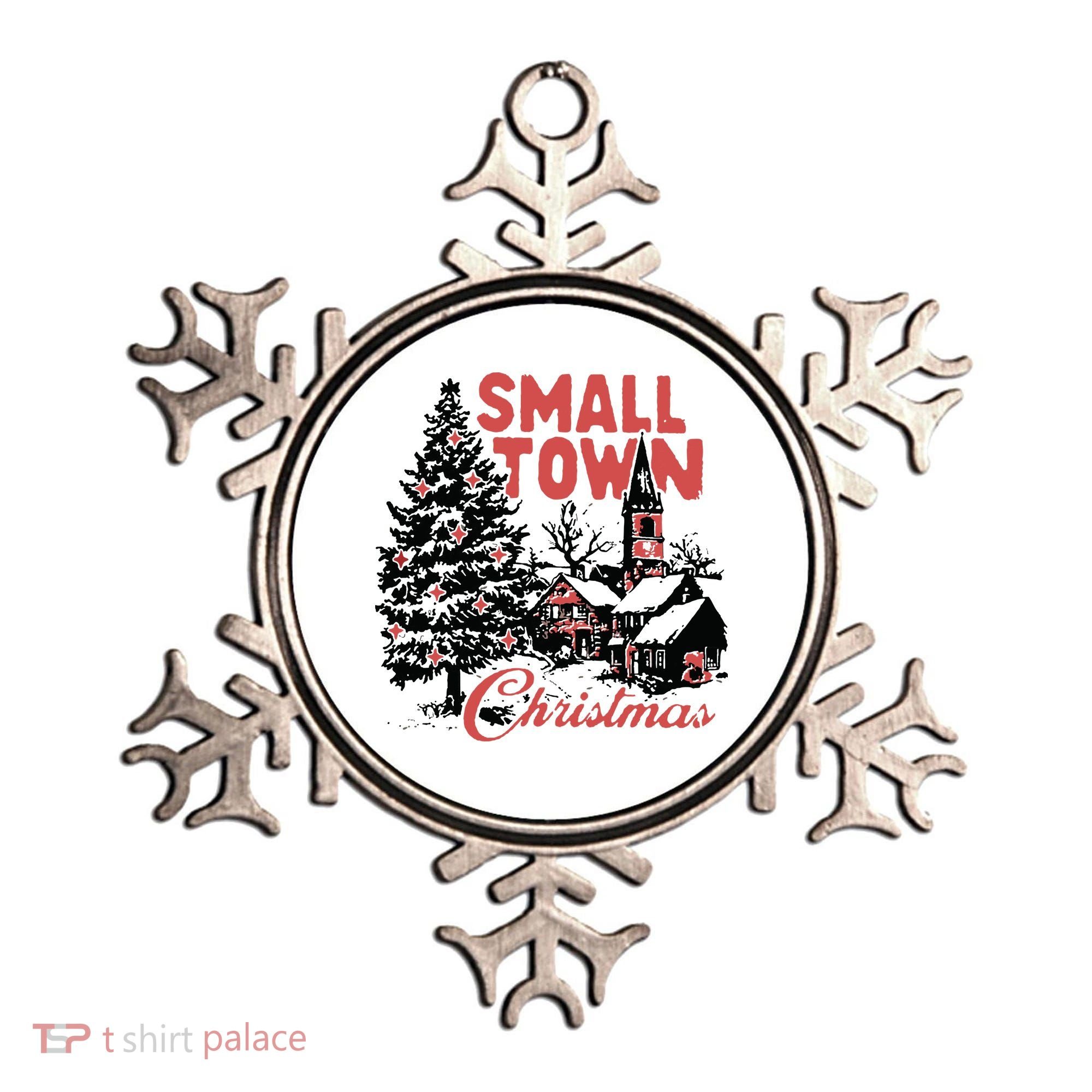 Retro Small Town Christmas Ornament