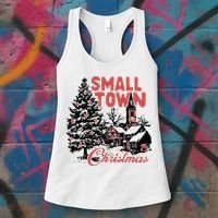Retro Small Town Christmas Women's Tank Top thumb 3