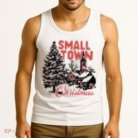 Retro Small Town Christmas Tank Top thumb 3
