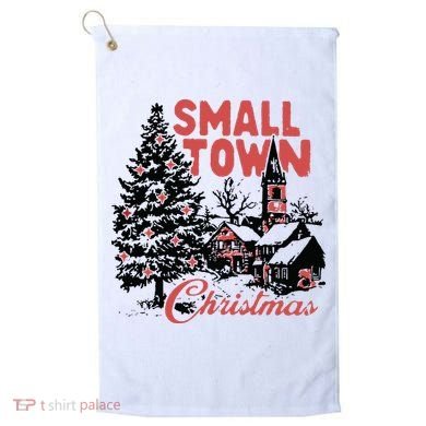 Retro Small Town Christmas Golf Towel
