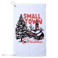 Retro Small Town Christmas Golf Towel thumb 0
