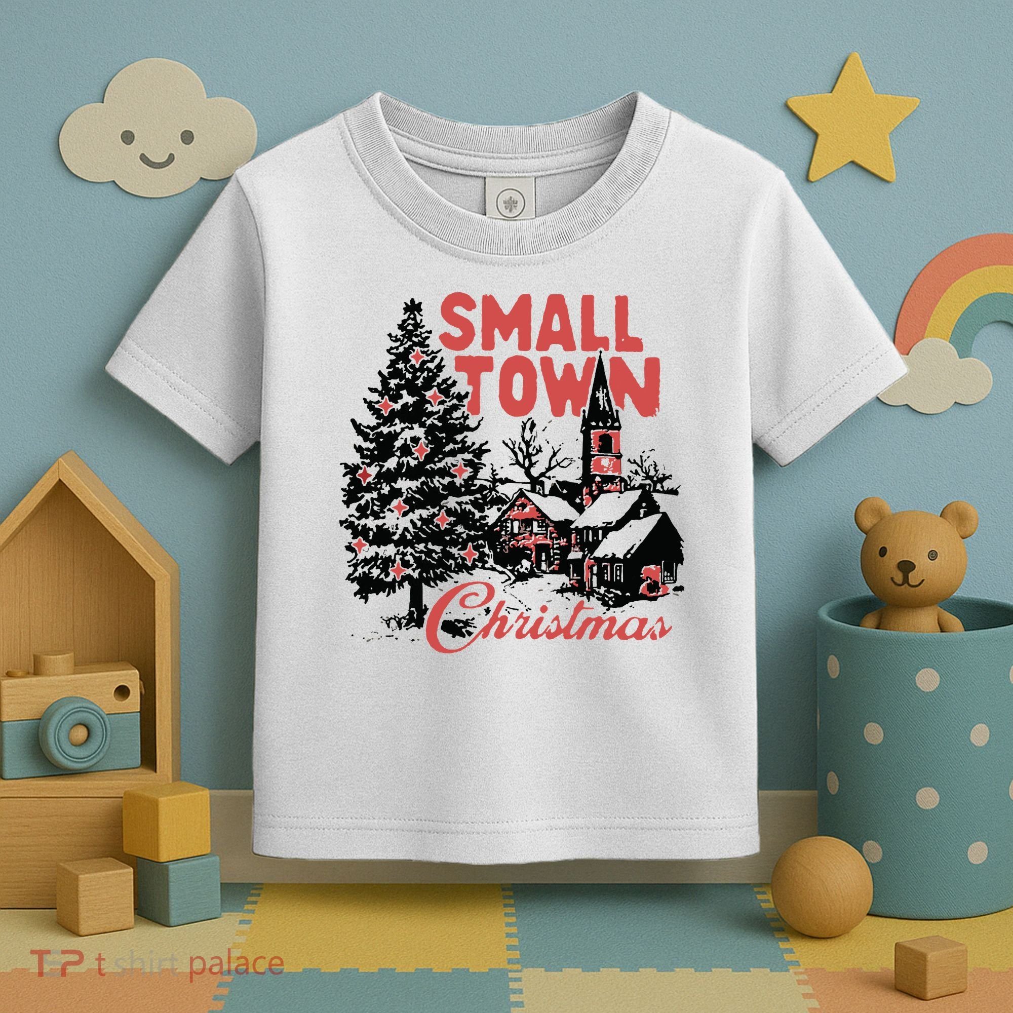 Retro Small Town Christmas Toddler T-Shirt