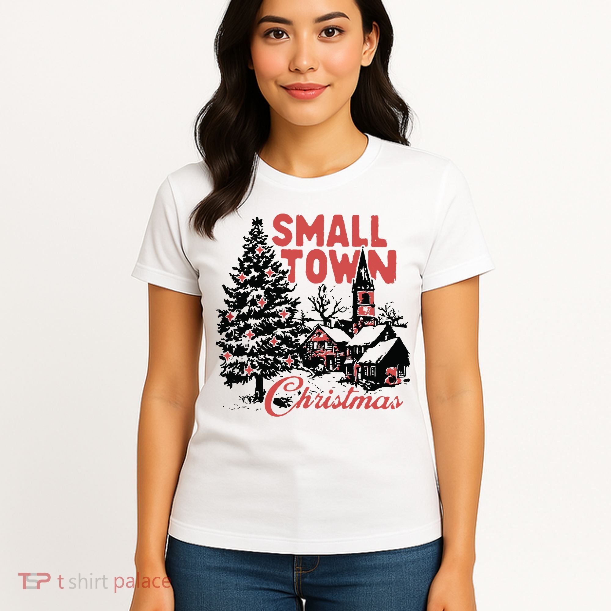 Retro Small Town Christmas Women's T-Shirt