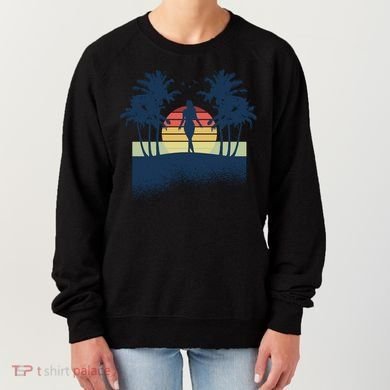 Retro Sunset Tropical Vacation Women's Sweatshirt