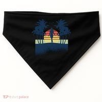 Retro Sunset Tropical Vacation USA-Made Doggie Bandana thumb 0