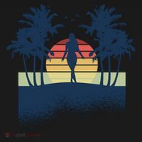 Retro Sunset Tropical Vacation Apron thumb 3