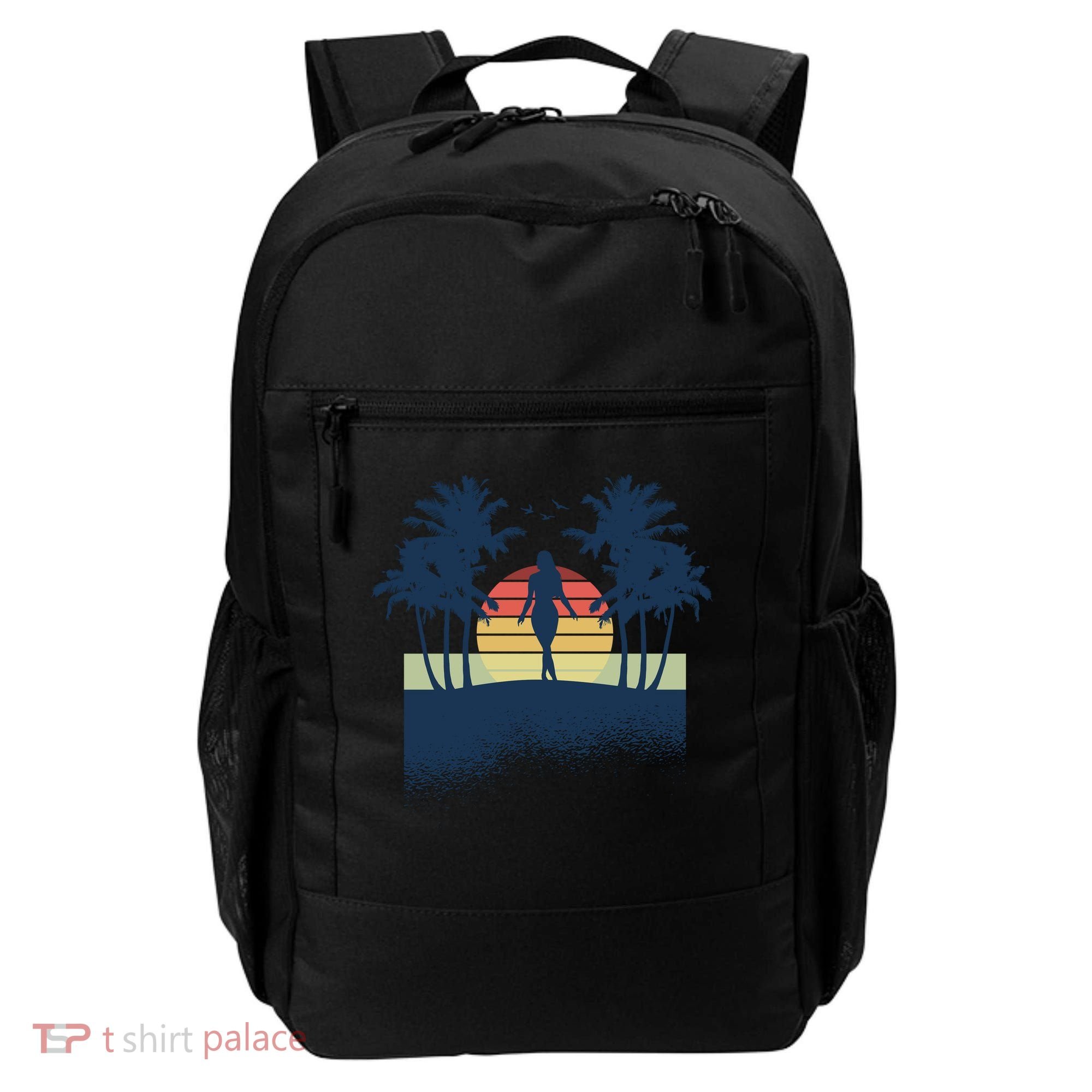 Retro Sunset Tropical Vacation Backpack