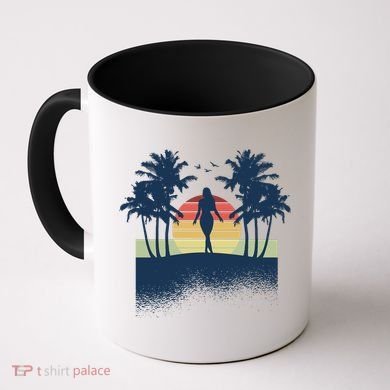 Retro Sunset Tropical Vacation Coffee Mug