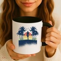 Retro Sunset Tropical Vacation Coffee Mug thumb 3