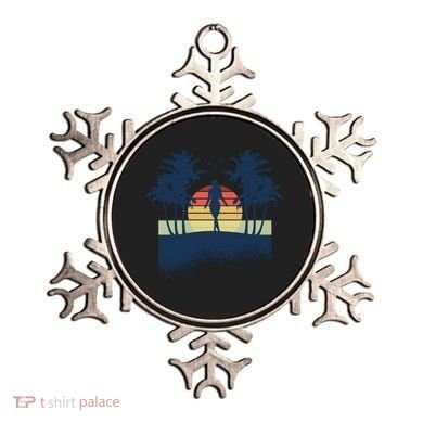 Retro Sunset Tropical Vacation Ornament