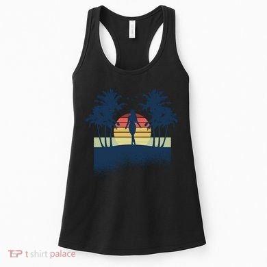 Retro Sunset Tropical Vacation Women's Tank Top