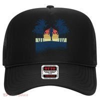 Retro Sunset Tropical Vacation Hat thumb 0