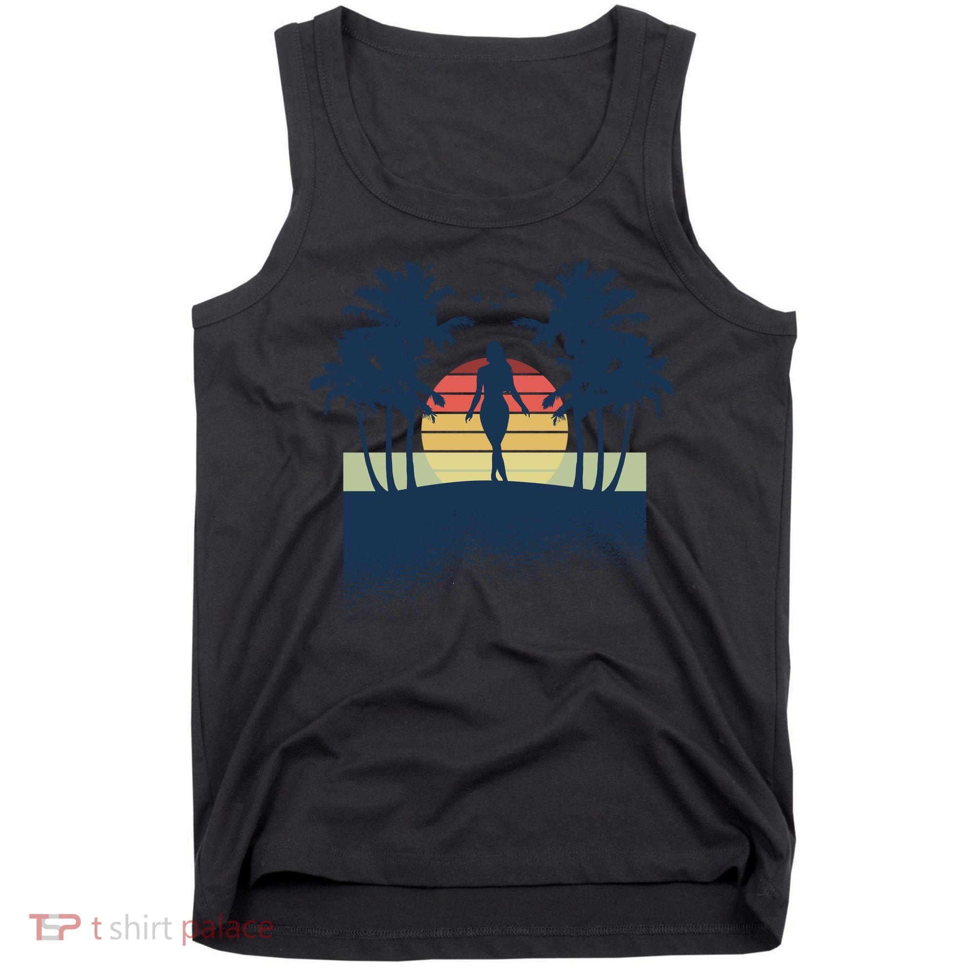 Retro Sunset Tropical Vacation Tank Top