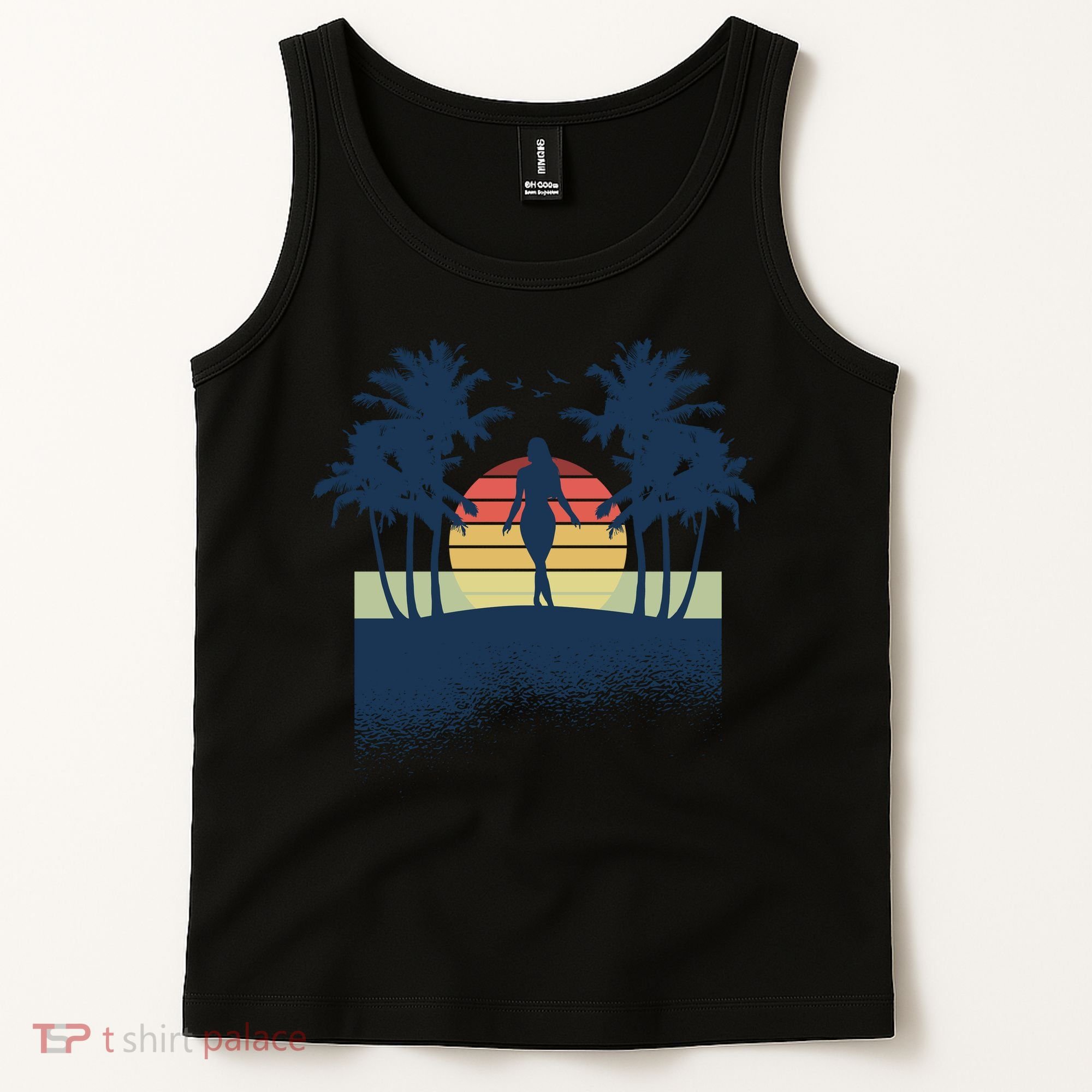 Retro Sunset Tropical Vacation Tank Top
