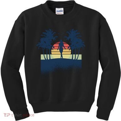 Retro Sunset Tropical Vacation Kids Sweatshirt