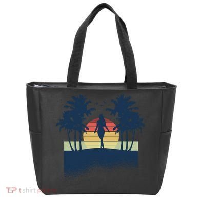 Retro Sunset Tropical Vacation Tote Bag