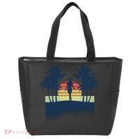 Retro Sunset Tropical Vacation Tote Bag thumb 0