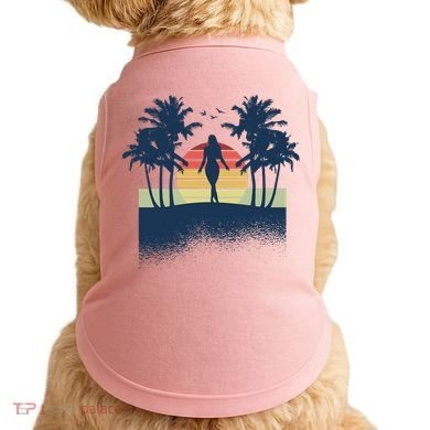 Retro Sunset Tropical Vacation Doggie Tank