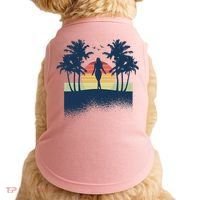 Retro Sunset Tropical Vacation Doggie Tank thumb 0