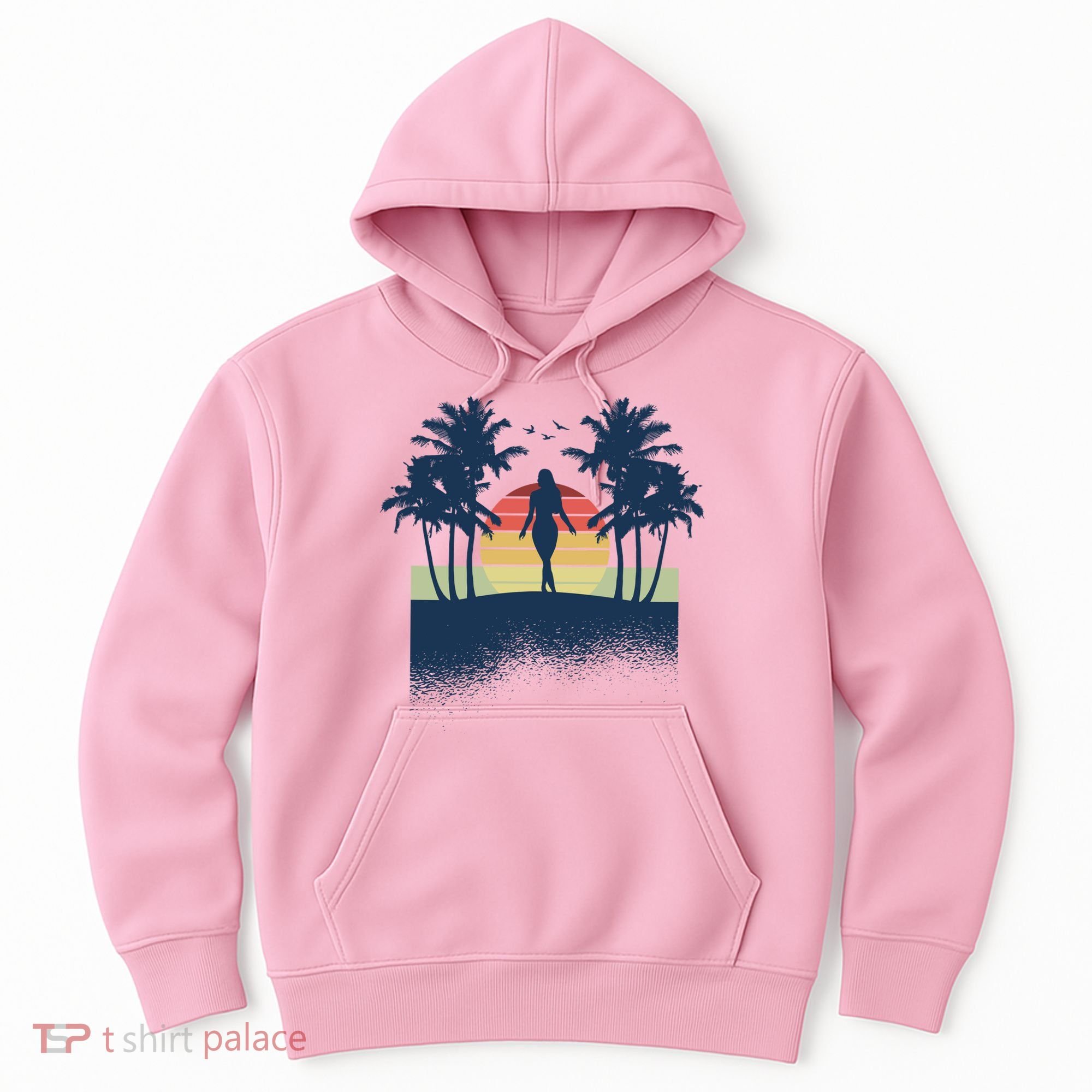 Retro Sunset Tropical Vacation Hoodie
