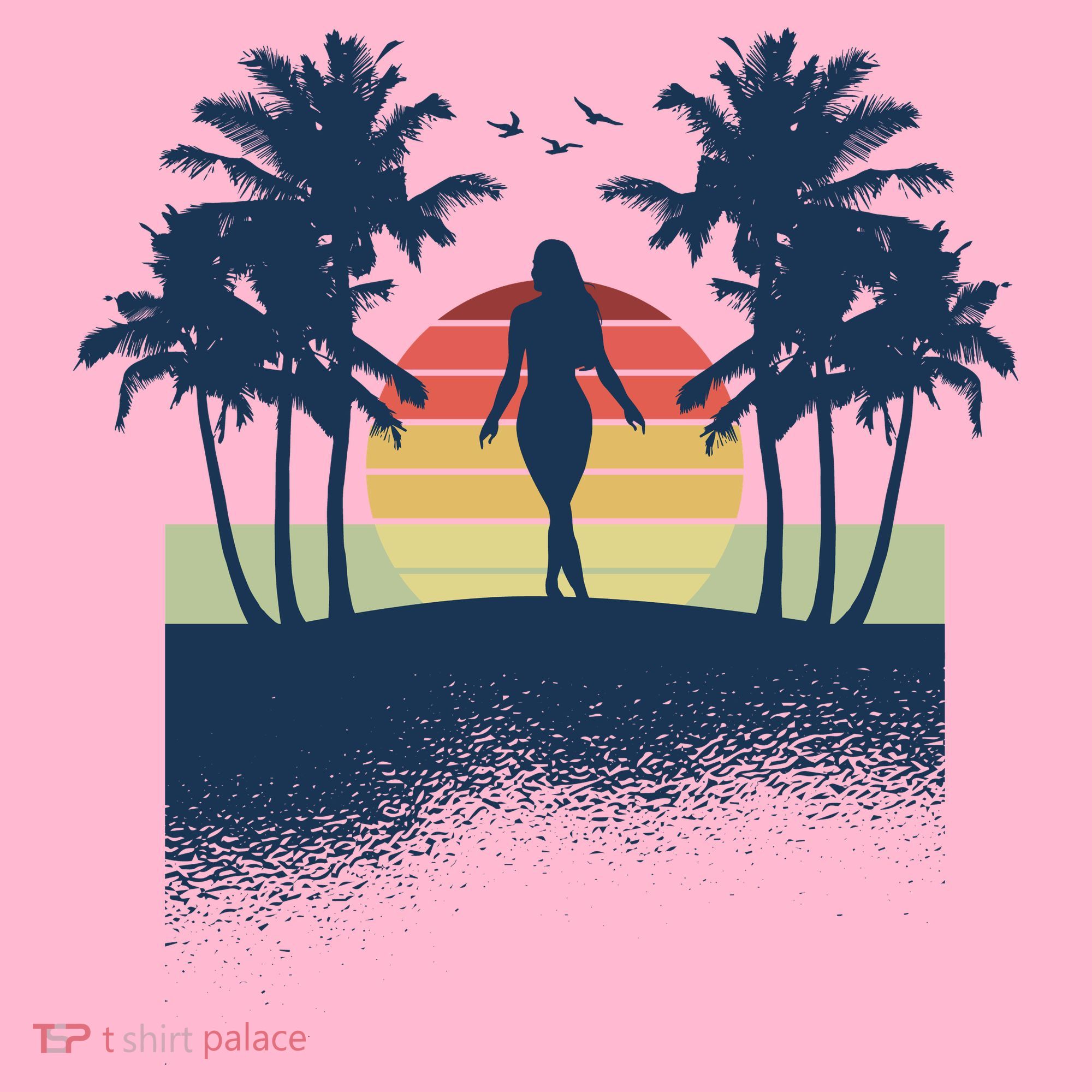 Retro Sunset Tropical Vacation Hoodie