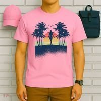 Retro Sunset Tropical Vacation T-Shirt thumb 6