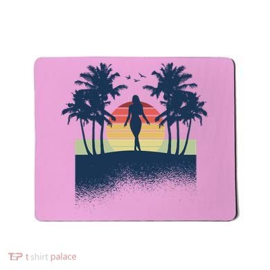 Retro Sunset Tropical Vacation Mousepad