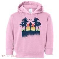 Retro Sunset Tropical Vacation Toddler Hoodie thumb 0