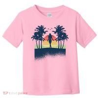 Retro Sunset Tropical Vacation Toddler T-Shirt thumb 0
