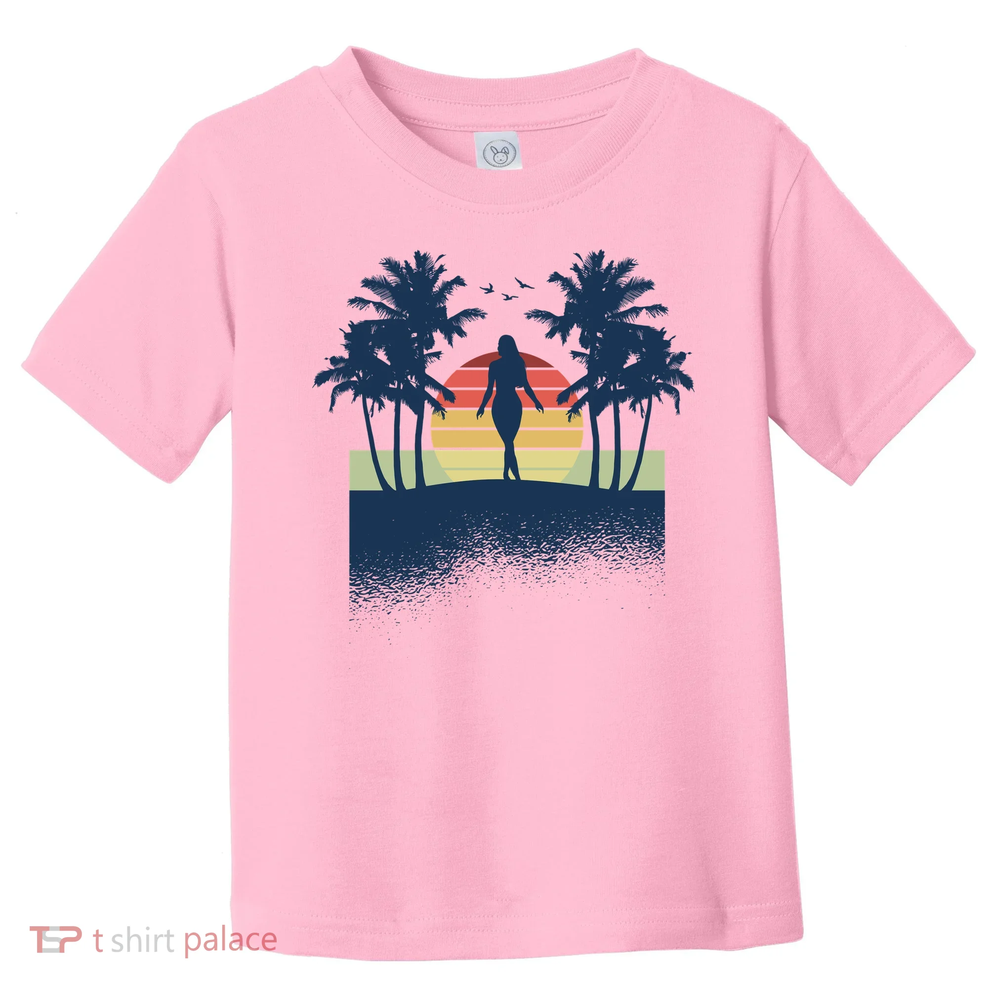 Retro Sunset Tropical Vacation Toddler T-Shirt