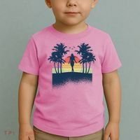 Retro Sunset Tropical Vacation Toddler T-Shirt thumb 2