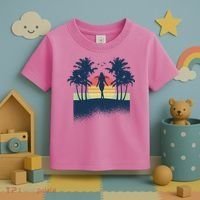 Retro Sunset Tropical Vacation Toddler T-Shirt thumb 3