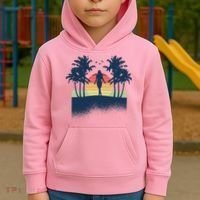 Retro Sunset Tropical Vacation Kids Hoodie thumb 2