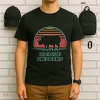 Rhino Save The Chubby Unicorns Retro 80s Style Funny T-Shirt thumb 6
