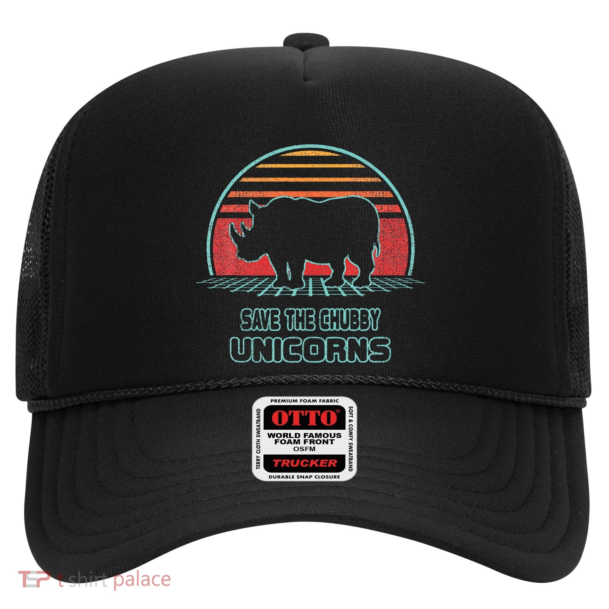 Rhino Save The Chubby Unicorns Retro 80s Style Funny Hat