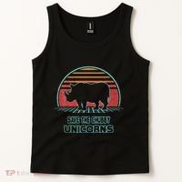 Rhino Save The Chubby Unicorns Retro 80s Style Funny Tank Top thumb 2