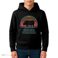 Rhino Save The Chubby Unicorns Retro 80s Style Funny Kids Hoodie thumb 4