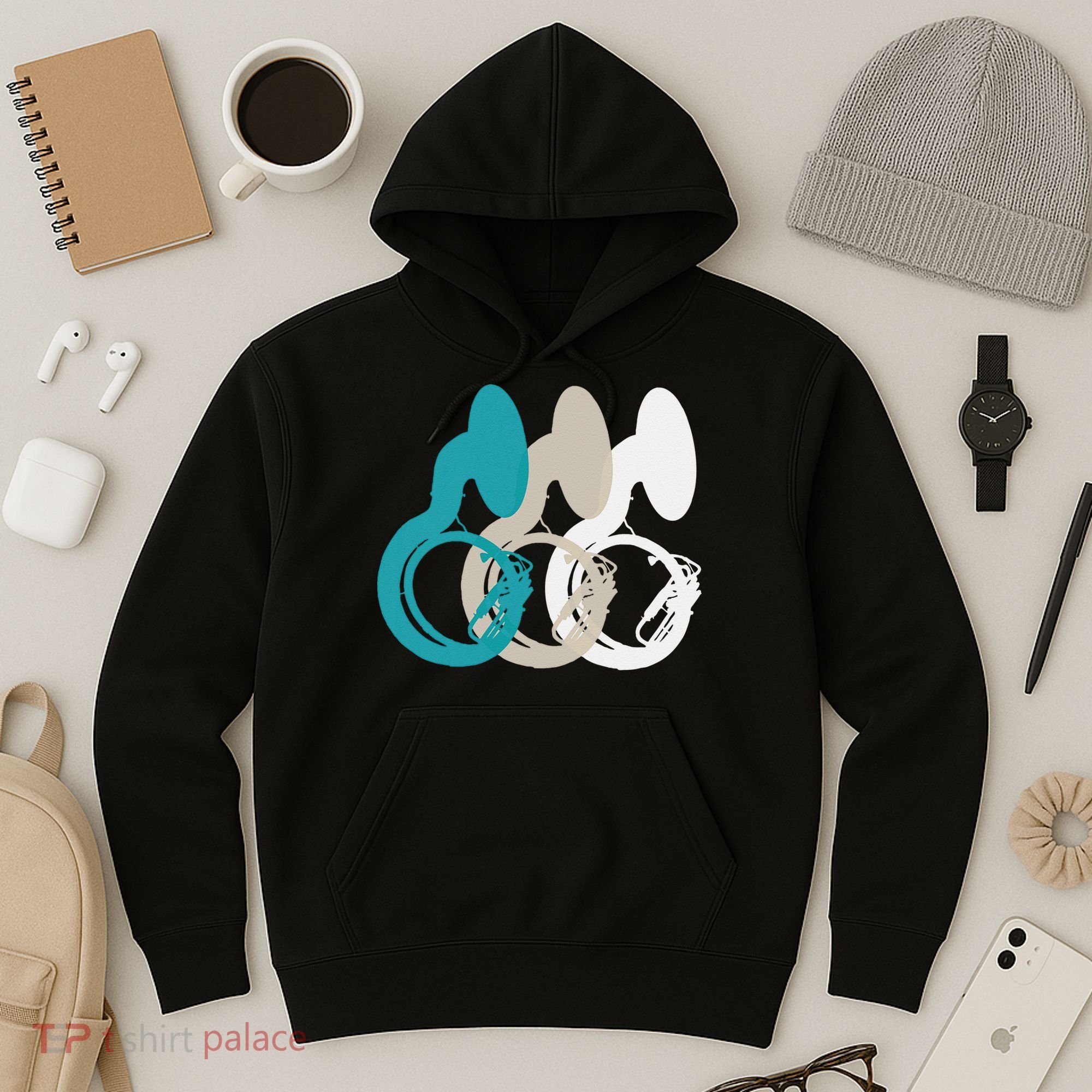 Retro Sousaphone Tuba Music Brass Band Gift Hoodie