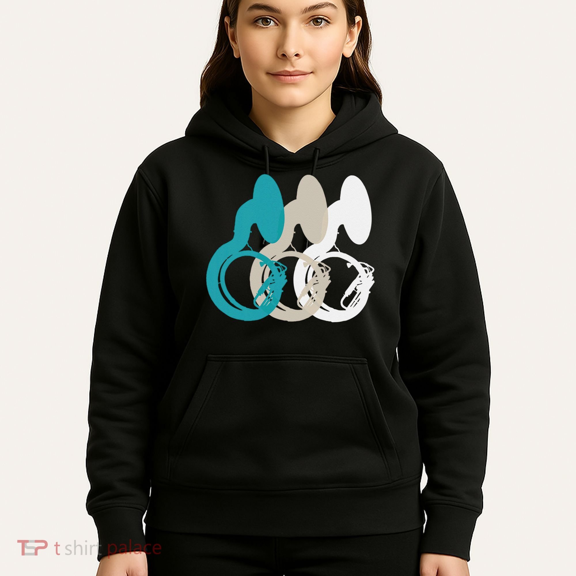 Retro Sousaphone Tuba Music Brass Band Gift Hoodie