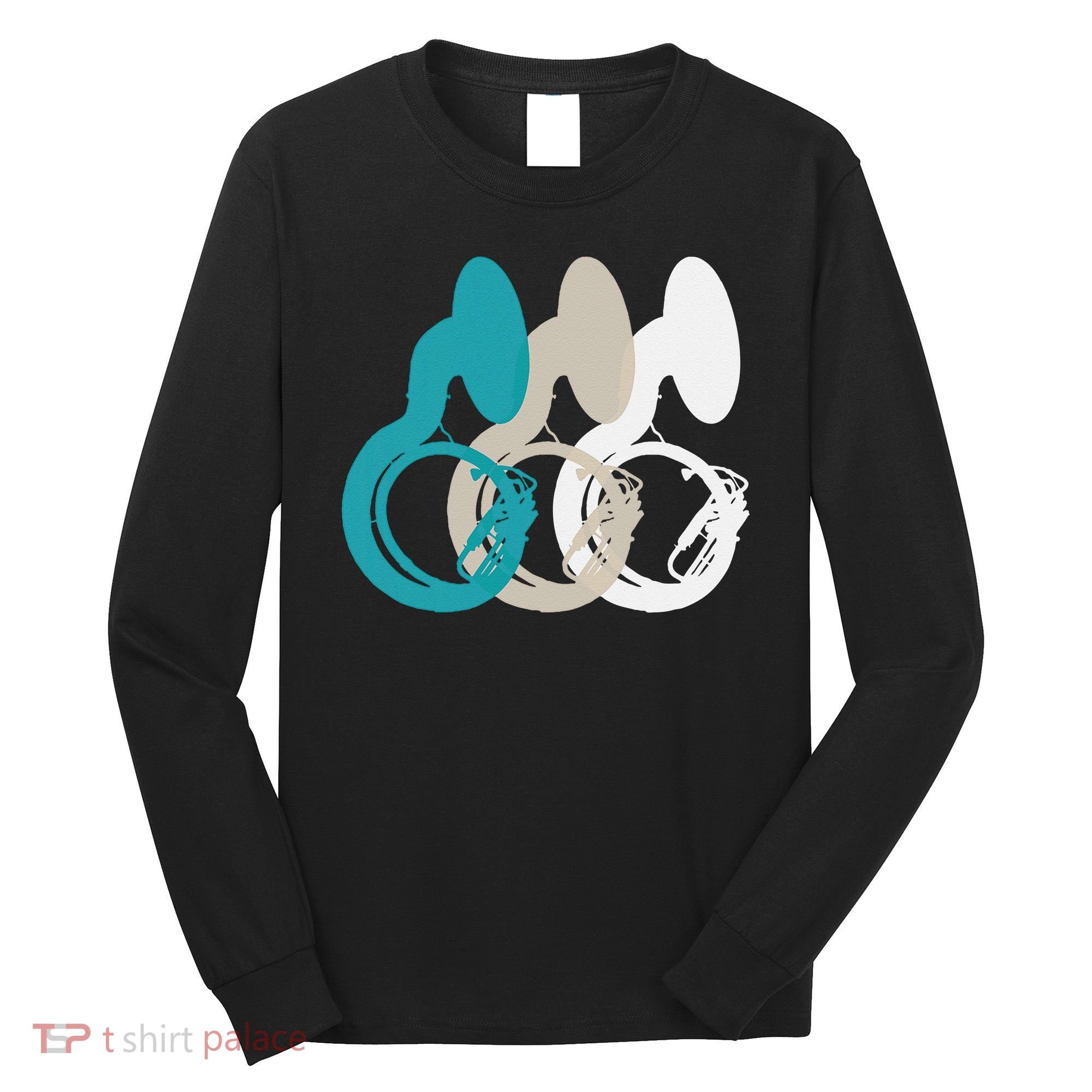 Retro Sousaphone Tuba Music Brass Band Gift Long Sleeve Shirt