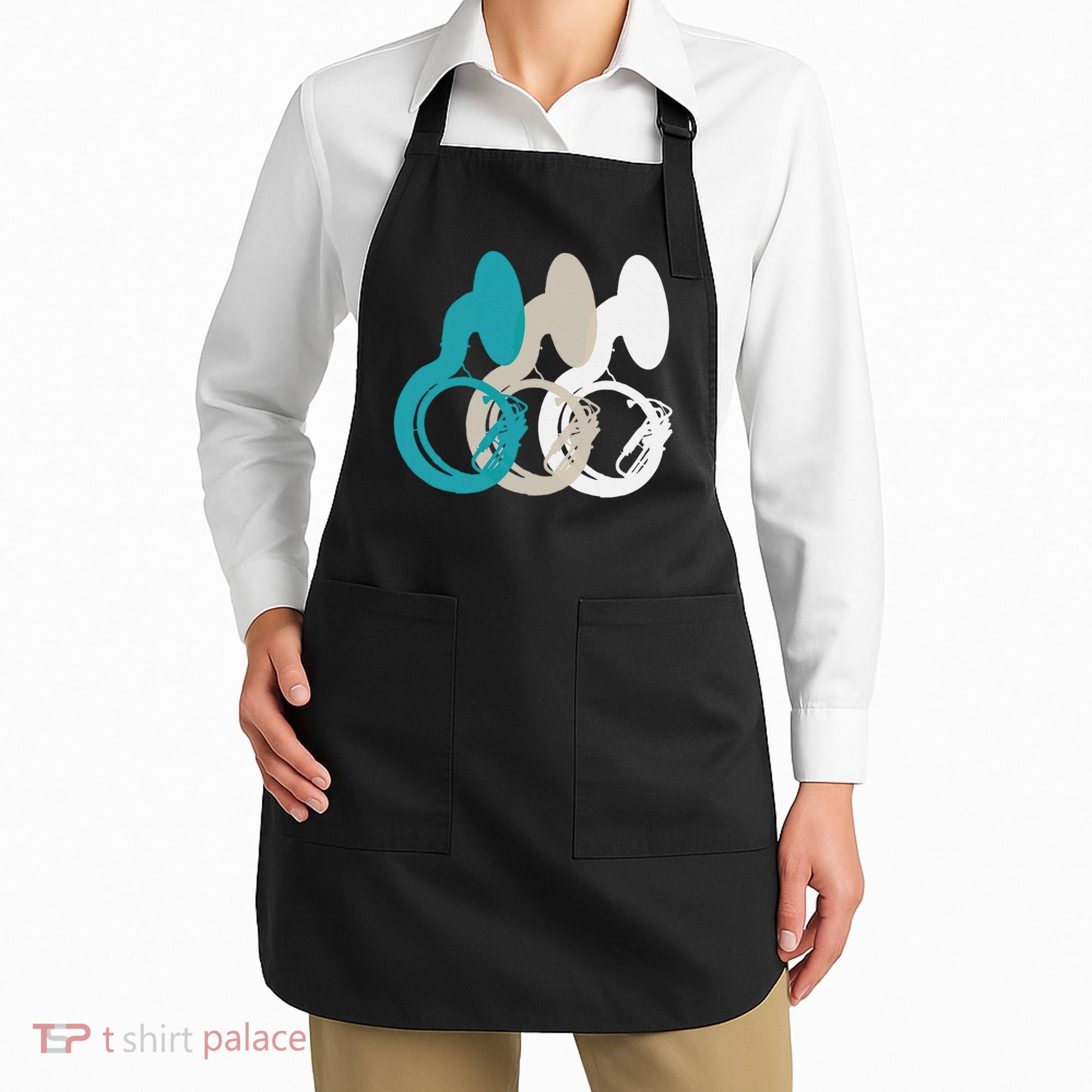 Retro Sousaphone Tuba Music Brass Band Gift Apron