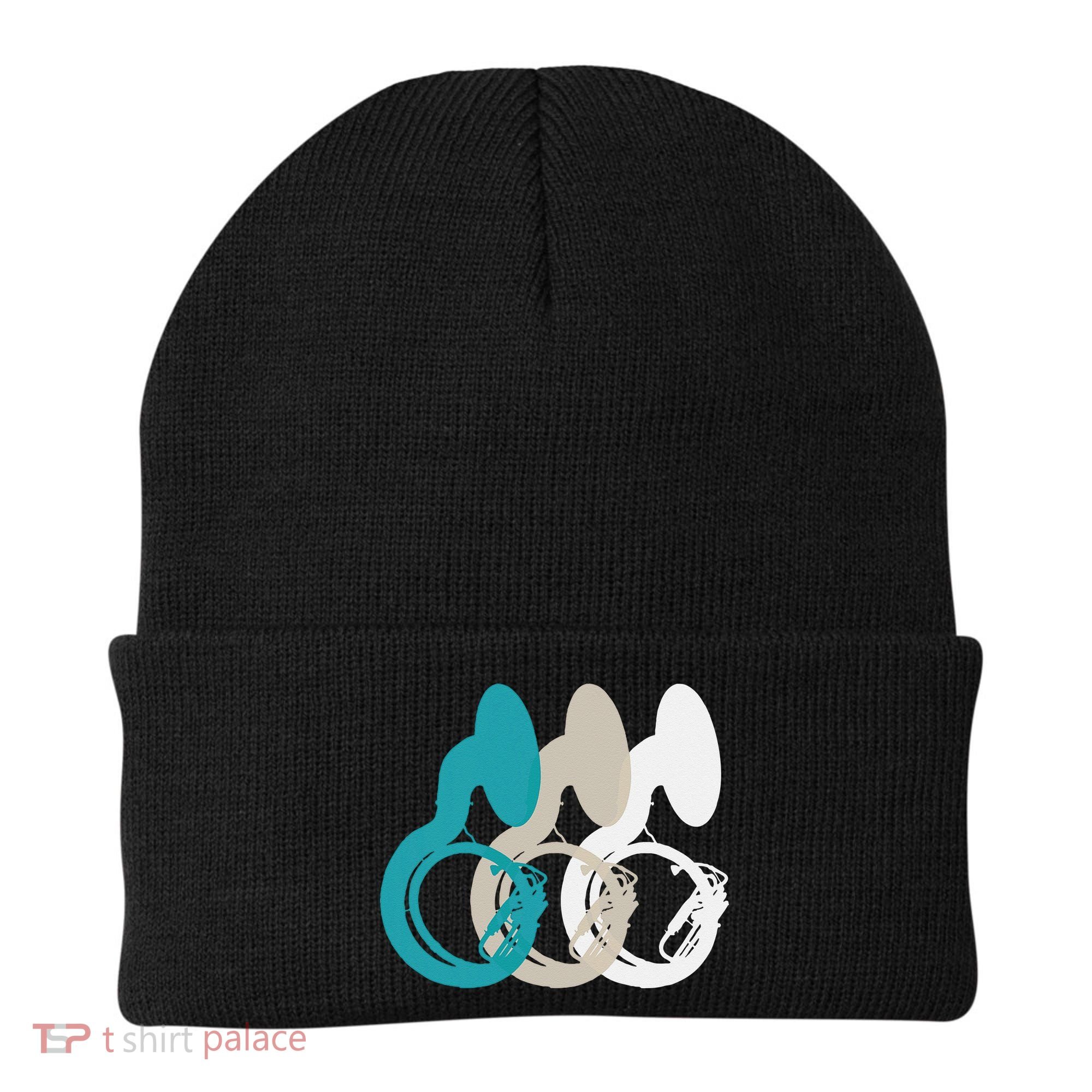 Retro Sousaphone Tuba Music Brass Band Gift Beanie