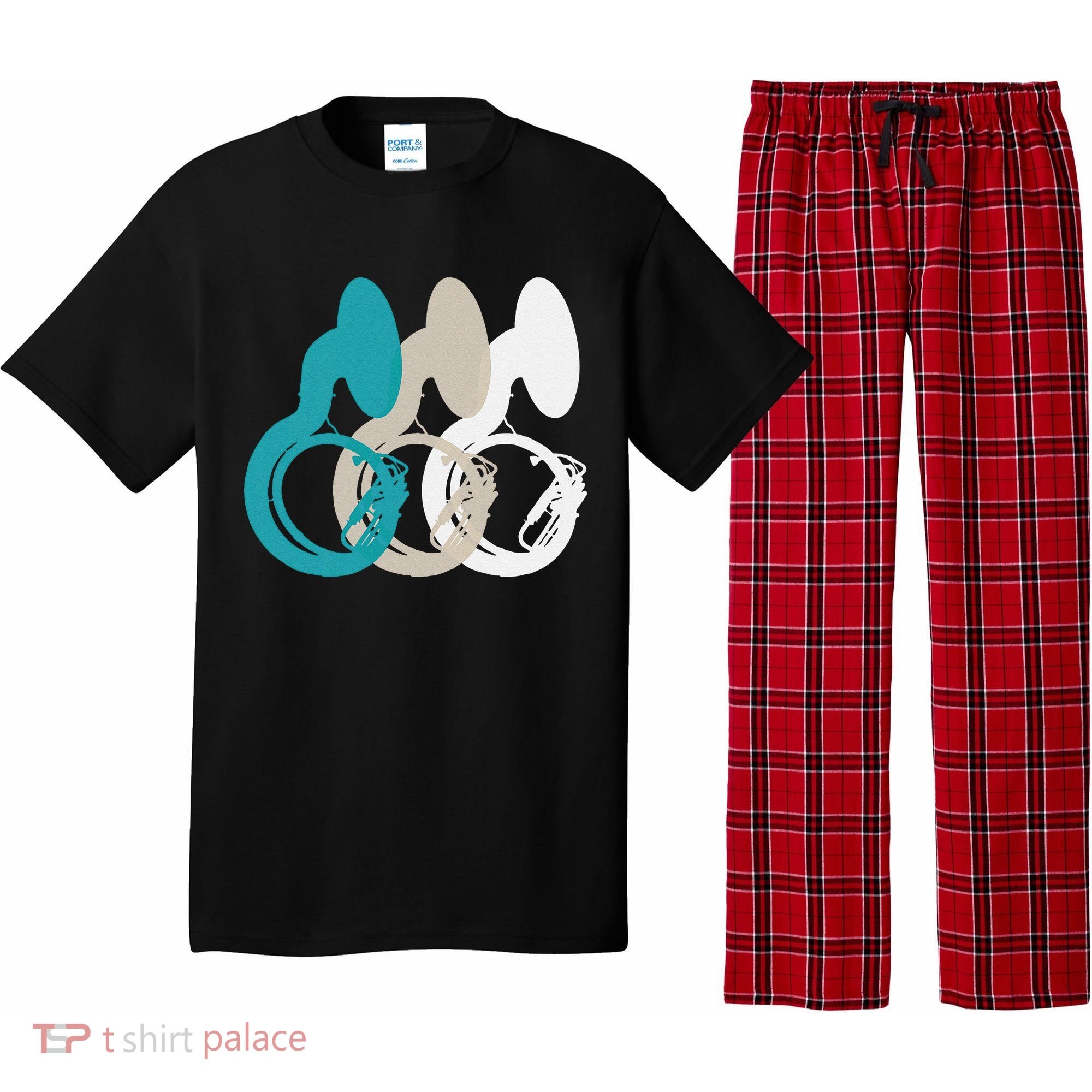 Retro Sousaphone Tuba Music Brass Band Gift Pajama Set