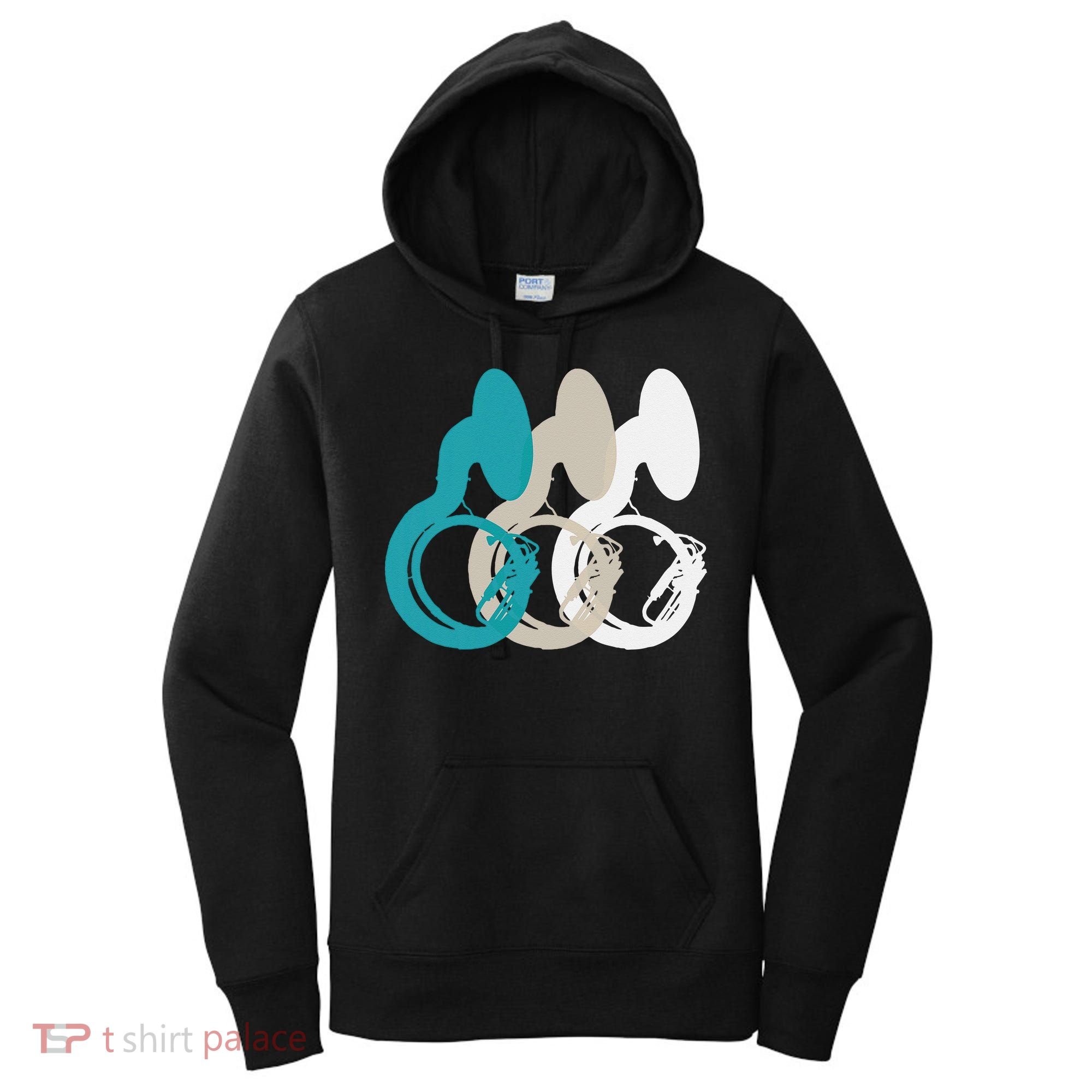 Retro Sousaphone Tuba Music Brass Band Gift Women's Hoodie