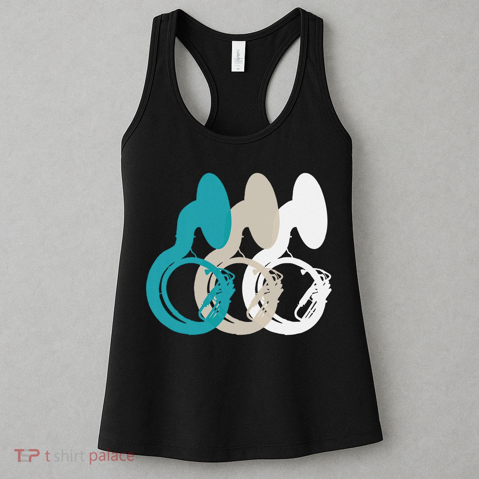 Retro Sousaphone Tuba Music Brass Band Gift Women's Tank Top