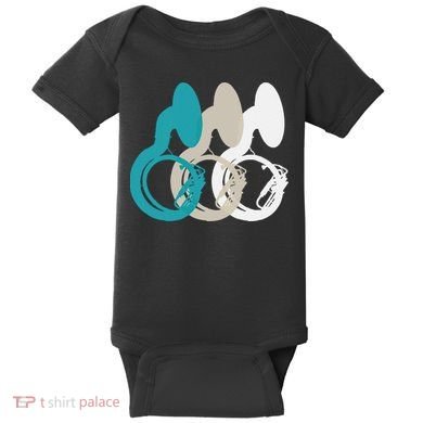 Retro Sousaphone Tuba Music Brass Band Gift Baby Bodysuit