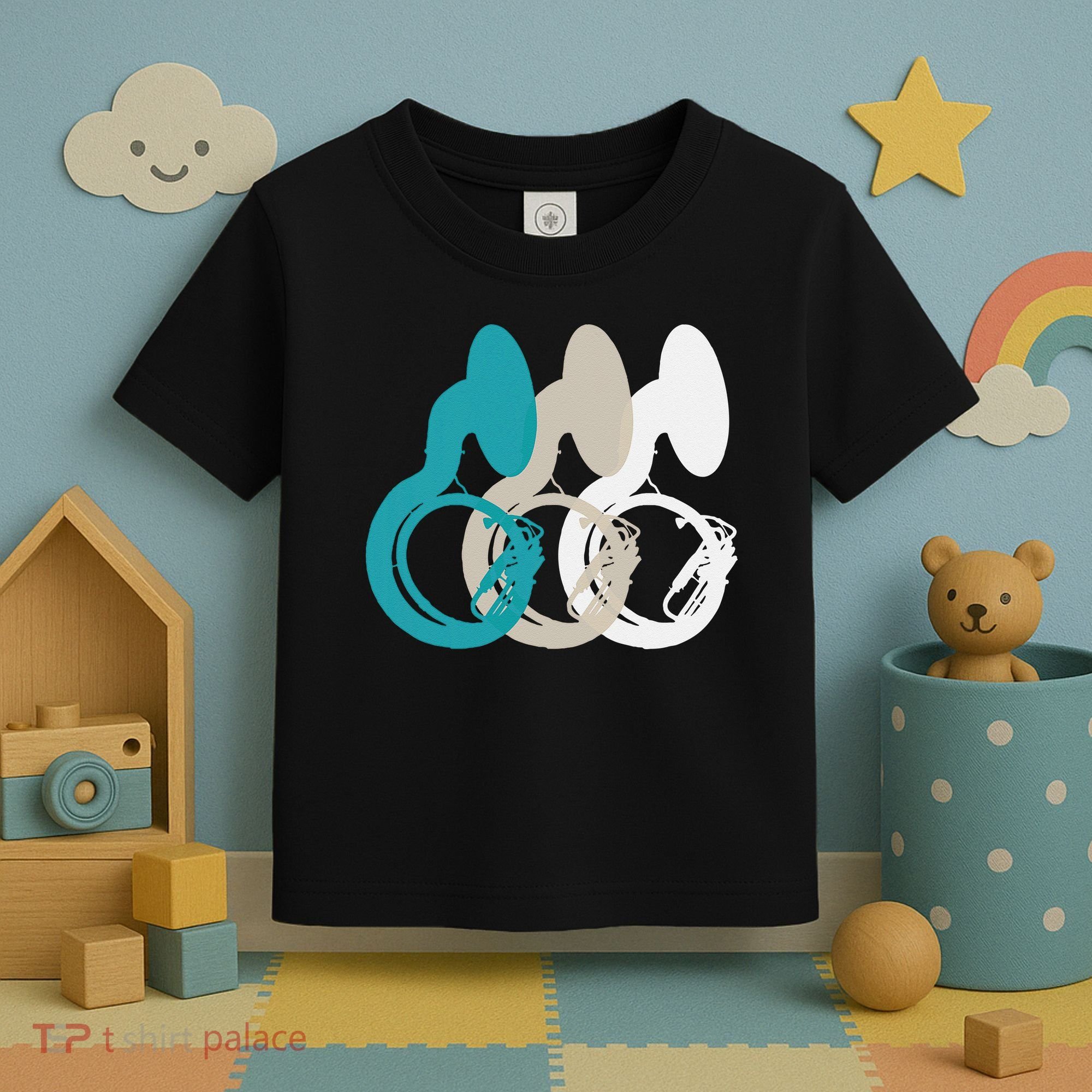 Retro Sousaphone Tuba Music Brass Band Gift Toddler T-Shirt