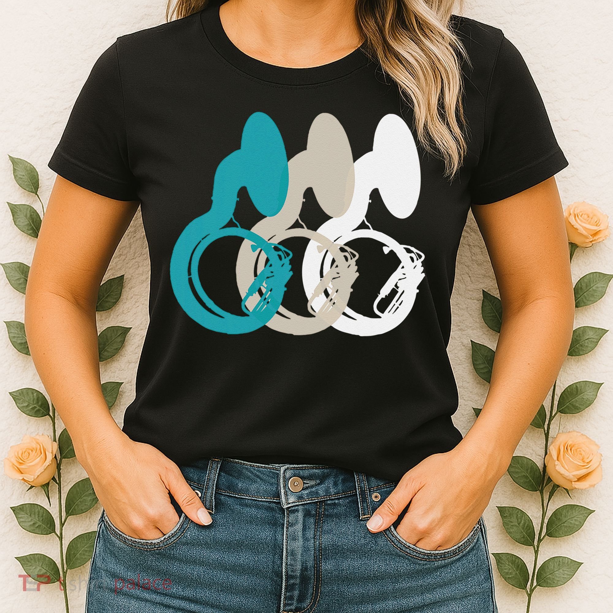 Retro Sousaphone Tuba Music Brass Band Gift Women's T-Shirt