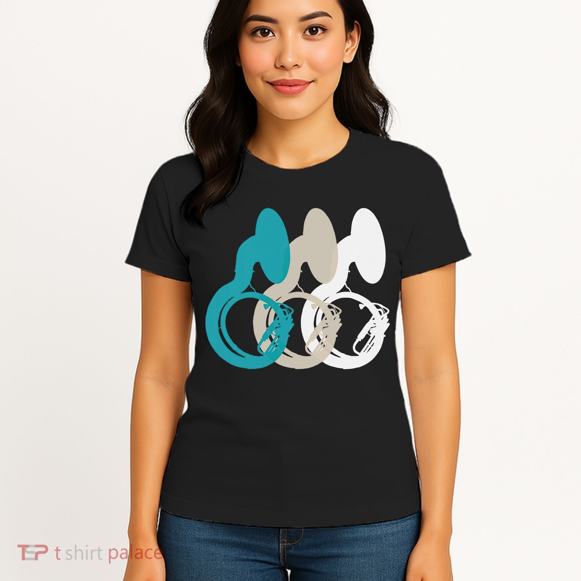 Retro Sousaphone Tuba Music Brass Band Gift Women's T-Shirt